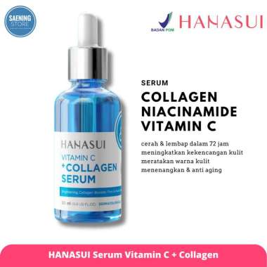Hanasui Vitamin C + Collagen Serum - Lembap, Hidrasi & Cerah Collagen, 2% Niacinamide & 1% Vitamin C