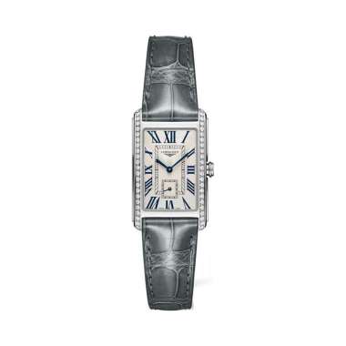Longines Dolcevita 23 - L5.512.0.71.3 Diamond Steel Quartz Grey Alligator Strap Grey