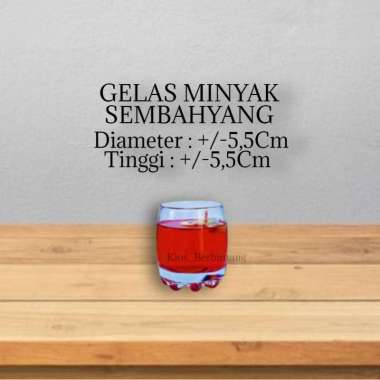 Gelas Kaca Minyak Sembahyang Ukuran Kecil 1 Pcs