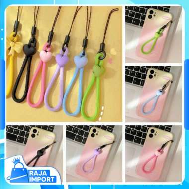 Raja Import - 6512 Gantungan HP Motif Love / Tali Lanyard Lucu Unik Adjustable / Tali Strap Gantunga