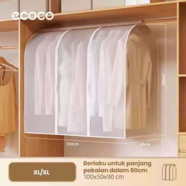 ECOCO Clothing Cover- Penutup debu pakaian tiga dimensi tas penyimpanan mantel penutup debu pakaian 