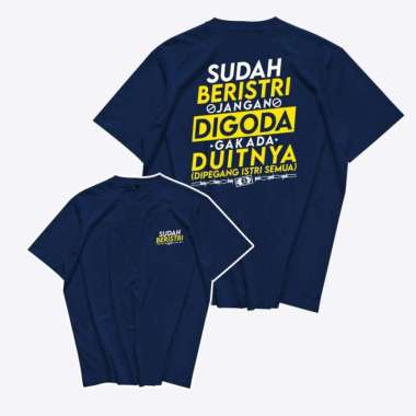 Kaos Baju Sudah beristri gak ada duitnya Kata kata lucu viral polos XL ANAK KECIL KIDS NAVY