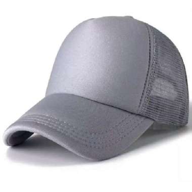 BEST PROMO Topi Trucker Jaring Hat Distro banyak Warna Abu Full Abu-Abu LOGO TULiSAN NAMA GAMBAR mis