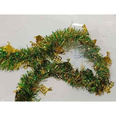 Slinger / Rumbai / Tinsel Metalik Hiasan Idul Fitri Lebaran Panjang 2 meter