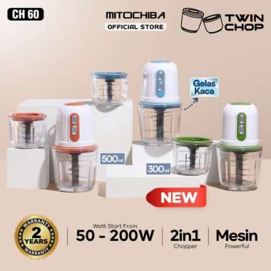 Mitochiba Mito Food Processor Chopper Ch 60 CH60 CH-60 Penggiling daging 2 in 1 Green Pistachio