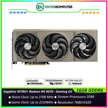 Sapphire NITRO+ Radeon RX 9070 16GB GDDR6 Gaming OC - TRIPLE FAN