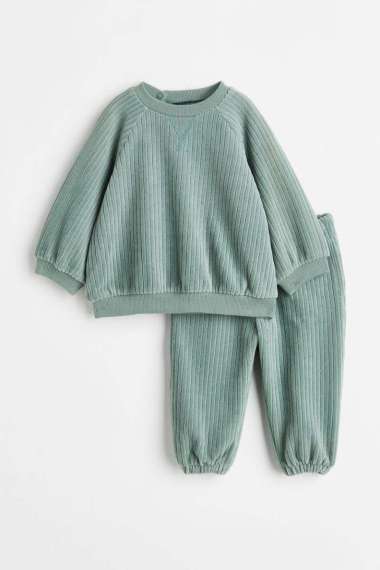 H&M Kids Brighton Set 2Pcs Green Pakaian Bayi (1076183001) 98