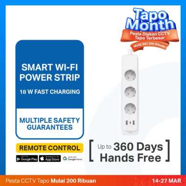 TP-LINK Tapo P300 Smart WiFi Power Strip 18W Fast Charging TPLINK