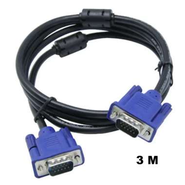 Kabel VGA 3m Komputer untuk Monitor Komputer Kabel VGA ke VGA