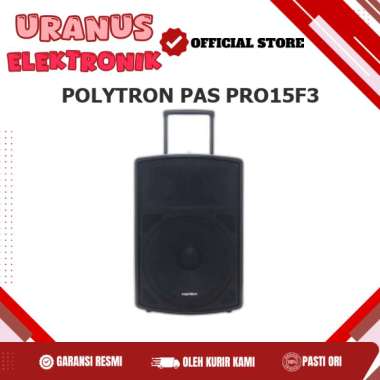 POLYTRON PAS PRO15F3 SPEAKER PORTABLE KARAOKE BLUETOOTH WIRELESS 15 INCH DUAL POWER BASS MIDDLE PASP