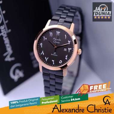 JAM ALEXANDRE CHRISTIE PRIMO WANITA 1007 AC1007 AC 1007 STRAP STAINLESS BLACK ROSE GOLD ORIGINAL NG 