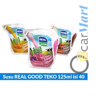 real good teko 125ml 1 dus isi 40pcs mix 3 rasa