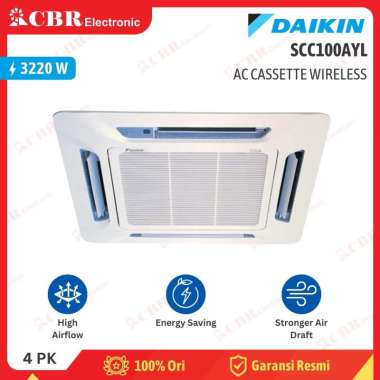 AC Cassette DAIKIN Wireless 4 PK SCC100AYL ( FCC100A / RC100A ) Sky Air - 3 PHASE