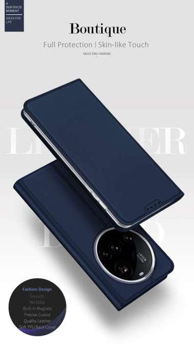Case Xiaomi 15 Ultra | Xiaomi 15 - Dux Ducis Premium Flip Leather Casing Xiaomi 15 Ultra Blue