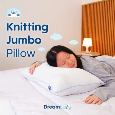 DreamEazy | Bantal Knitting Jumbo Hotel Hollow Silicone Pillow