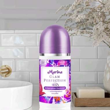 MARINA ANTIPERSPIRANT DEODORANT 48H ( Deodorant 48 jam ) Roll GLAM PERFECTION