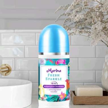 MARINA ANTIPERSPIRANT DEODORANT 48H ( Deodorant 48 jam ) Roll FRESH SPARKLE