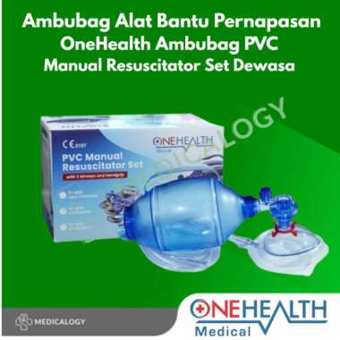 Ambubag Alat Bantu Pernapasan OneHealth Ambubag PVC Manual Resuscitator Set Dewasa