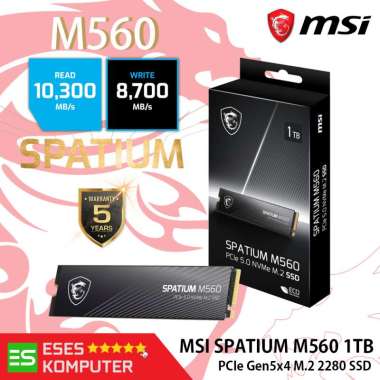 Jual Ssd Msi Spatium M560 1tb - 2tb Pcie Gen5 Nvme M.2 10300mb/s