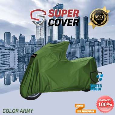 Cover motor SCOOPY Sarung Motor SCOOPY SuperCover premium anti air - Silver hitam, SuperCover M Hija