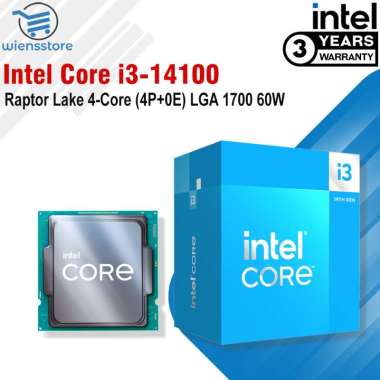 Intel Core i3-14100 - Core i3 14th Gen Raptor Lake 4-Core (4P+0E) LGA 1700 60W Intel UHD Graphics 73