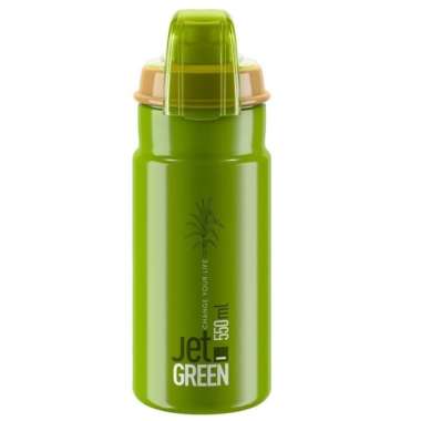 Elite Borraccia Jet Green Plus 550 ml Botol Minum Sepeda Bidon Sepeda Green