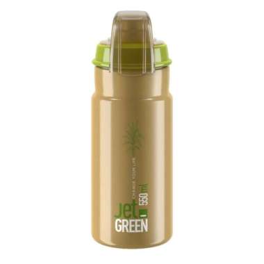 Elite Borraccia Jet Green Plus 550 ml Botol Minum Sepeda Bidon Sepeda Brown
