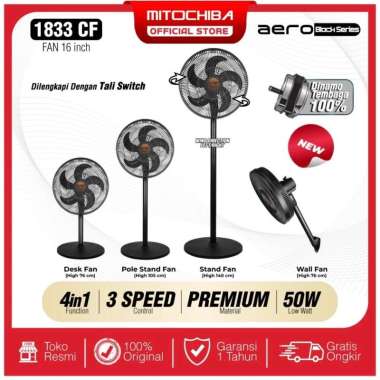 MITOCHIBA Kipas Angin Multifungsi 4in1 1833CF 16 Inch AERO Series Black