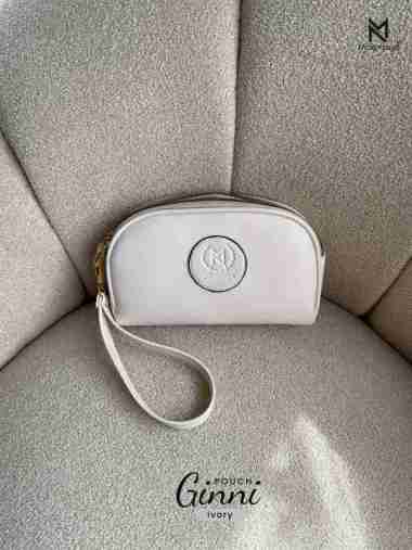 MOONZAYA - Pouch Ginni By Moonzaya Pouch Wanita Pouch Make Up Pouch Uang Pouch Lucu Ivory