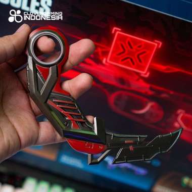 Karambit Valorant RGX Series Accessories Video Game Cosplay Props Red