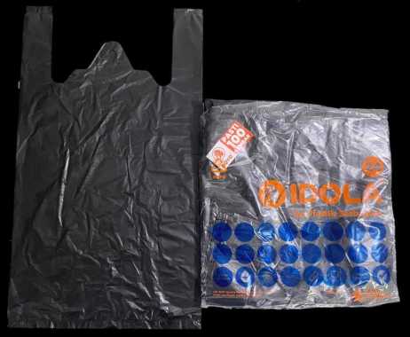 IDOLA Kantong Plastik Kresek HDPE (Hitam) Ukuran 24 [1 pack isi 100 Lembar]