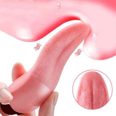Tongue Licking Sucking Massager Simulasi Silikon Lidah LILO dido Alat Bantu Pijat