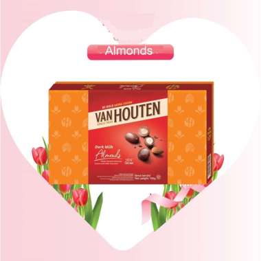 Van Houten Box Almond Dragees coklat van houten since 1828 van houten dark milk Box 90g