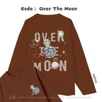 ELLIPSESINC Kaos Oversize Lengan Panjang Unisex Over The Moon