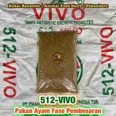 512-VIVO Eceran 1 kg | Pakan Ayam Broiler Fase Finisher | Pur Ayam Pedaging | Pakan Penggemukan