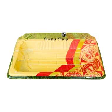 Tray Mika Sushi WL 06 / Mika Box Sushi WL-06 / Tray Sushi Motif Red Gold + Tutup