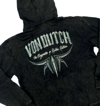 Von Dutch Zipper Hoodie 1270 Washing Black M