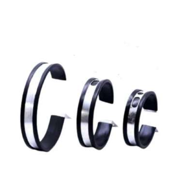 Breket Klem Kleman Gantungan Knalpot Racing Universal Bulat Oval Plus Karet Tahan Panas 2,5 3 3,5 4 