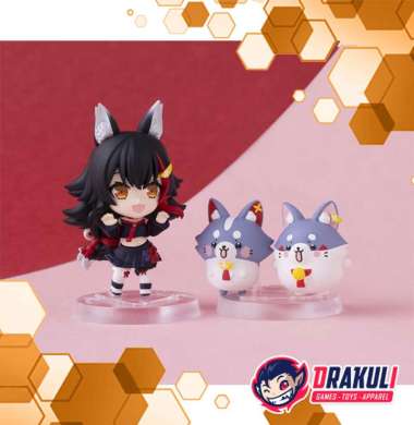 Toys BANDAI Hololive Deformed Collection Vol. 1 - Ookami Mio + Miofa Cat & Wolf (Set of 2)