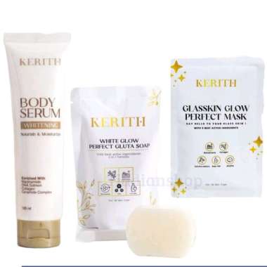 KERITH Collagen White Glow Gluta Soap Lotion Whitening Body Serum Moisturizer & Perfect Mask Body se