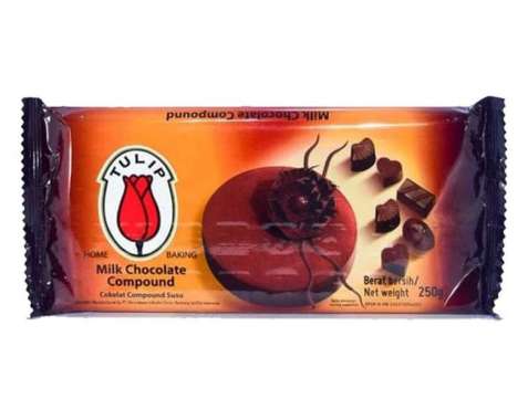 Tulip chocolate compound dark / milk 225 gram milk