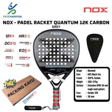 Padel Raket NOX Quantum 12K Carbon