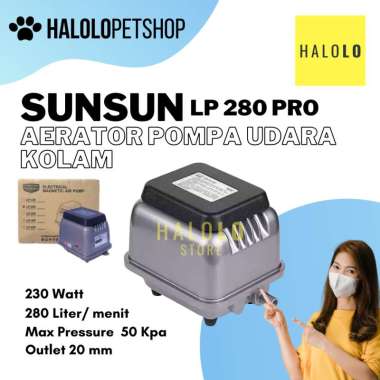 Aerator Kolam SUNSUN LP 280 PRO Hi Blow Air Pump Aerator Pompa Udara Kapasitas Besar
