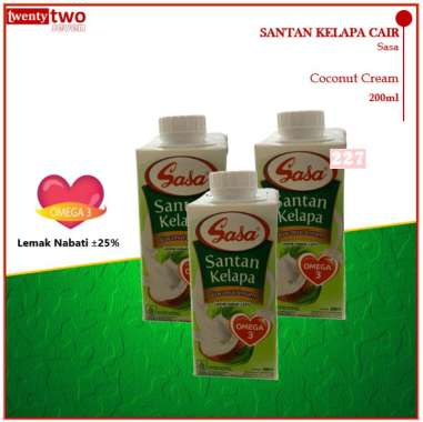 Sasa santan cair liquid coconut cream 200ml