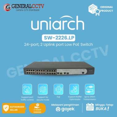 UNIARCH SW-2218-LP PoE Switch 16-port, 2uplink port