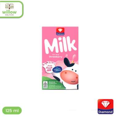 Minuman Susu Kemasan - Diamond UHT 125Ml Strawberry