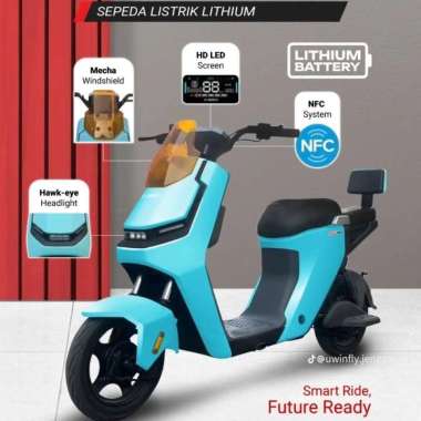 Sepeda Listrik Uwinfly D60 L Baterai Lithium Hitam