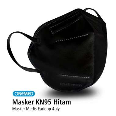 Masker Medis KN95 Onemed 4ply Isi 20 pcs/box Hitam