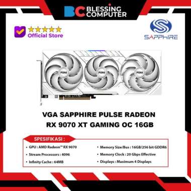 VGA SAPPHIRE PULSE RADEON RX 9070 XT GAMING OC 16GB