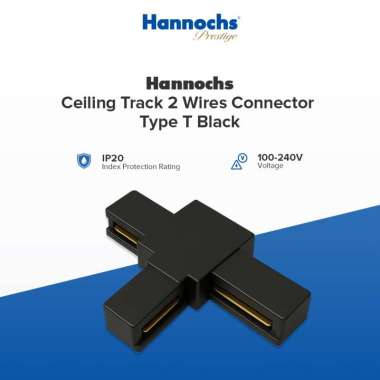 Hannochs Lampu Sorot Rel Track Light Ceiling Track 2 Wires Connector Type T White